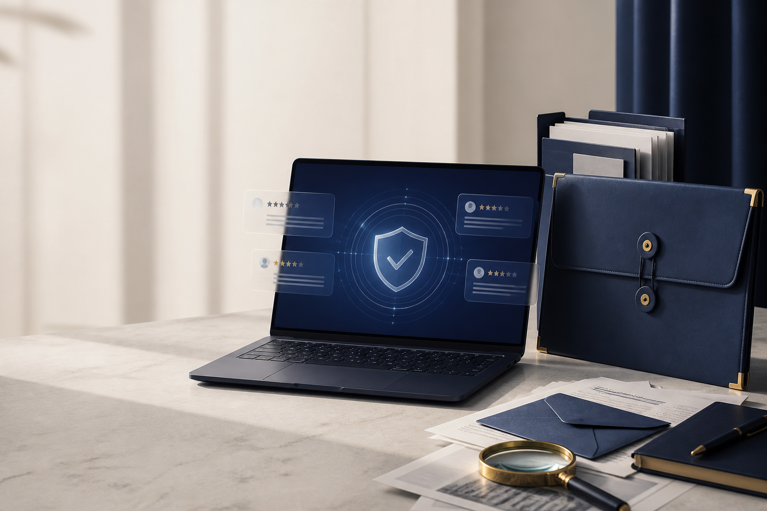 Secure reputation casework workspace